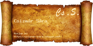 Csizmár Sára névjegykártya